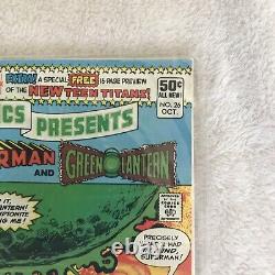 VINTAGE DC COMICS SUPER MAN AND GREEN LANTERN NO 26 COMIC BOOK Rare VF+ Titans