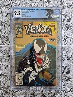 Venom Lethal Protector #1 Cgc 9.2 Rare Gold Edition Variant Venom Label Htf