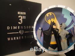 WARNER Bros BATMAN CATWOMAN COLLECTOR'S PLATE 3D JLA statue Bust Joker Animated