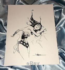 Wonder Woman Diana Princeoriginal Pencil & Brushed Ink Sketch Art By Jae Lee