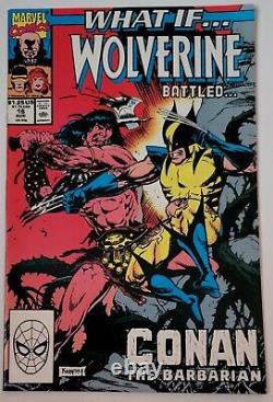 What If #16 (1990) Wolverine Battled Conan the Barbarian Kwapisz Cover WP NM/M