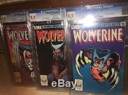 Wolverine Limited Series #1 #2 #3 All CGC 9.9! 1982 SET! Not 9.8! X-Men G11 cm