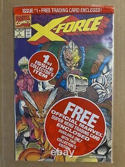 X-Force #1 Sealed 1991 Marvel Comic Book 2nd Deadpool Appearance w Deadpool Card