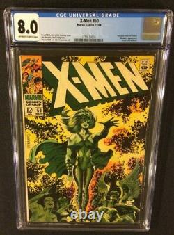 X-MEN #50 Comic Book CGC 8.0 Marvel 1968 POLARIS Origin of BEAST Jim Steranko