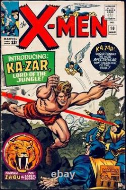 X-Men #10. 1st Ka-Zar App. Brilliant Book. 5.0! Free/Insured Shipping