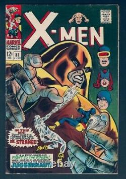 X-Men #33 Juggernaut App. Silver Age Marvel Comic Book 1967 F/VF